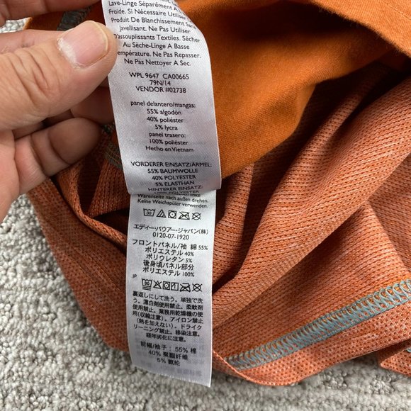Eddie Bauer Free Dry Golf Shirt Men Large L Orange Casual Breathable Mesh Back - Picture 7 of 9